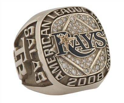 2008 Tampa Bay Rays American League Champions Player Ring With Original Presentation Box